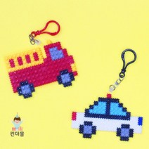 킨더몰 디폼블럭 8mm 경찰차 소방차 레이싱카 1:1도안 고리포함 집콕놀이, 경찰차소방차세트