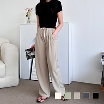 오프미 여자 투턱 와이드 팬츠 SD-230428W주름와이드 와이드바지 통바지 두줄주름 여자와이드