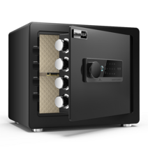 사무실 가정집 지문 와이파이 귀중품 현금 안전 금고, 25cm/노블블랙/지문/비밀번호/원격/스크린