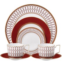 웨지우드 르네상스 레드 커피잔 세트 7P