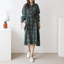 아이슈즈체크셔츠 원피스 1047060