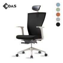 [코아스]브리오 화이트 메쉬의자 헤드포함 블랙 OSCH1110HFF