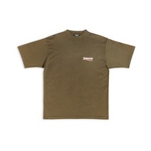 23SS BALENCIAGA 발렌시아가 로고 프린트 반팔 티셔츠 카키 641675 TKVJ1