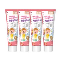 키즈세이프 어린이 치약 딸기향, 90g, 4개