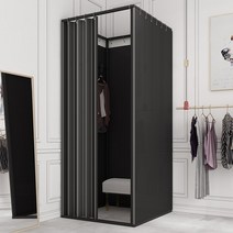 간이탈의실 피팅룸 피팅룸커튼 옷가게피팅룸 임시 이동식 탈의실 커튼 옷가게 천장부터 대형, 검은 정전 천, 공식 표준