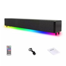 20w tv 사운드 바 유선 및 무선 블루투스 호환성 홈 3d 서라운드 사운드바 for pc 극장 tv 스피커 with rgb remote, 오디오 케이블 없이