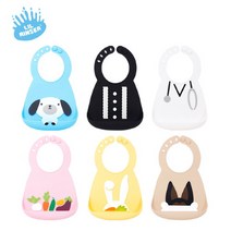 [릴린져]실리콘아기턱받이 6종 중 택1, 선택완료, 베지