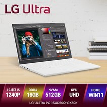 [가방/마우스 증정] LG 울트라PC 15UD50Q 2023년형 신모델 대체출고 13세대 인텔 i5 윈도우11, GX56K, WIN11 Home, 16GB, 512GB, 코어i5, 화이트