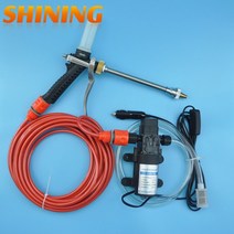 고압스팀세차기 무선 청소 셀프 자동차 영업용 12V 60W 고압 워터 펌프 건 자동차 세척기 휴대용 세차기, 한개옵션0