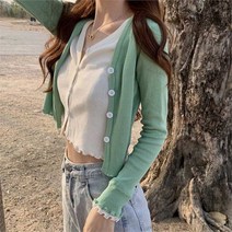 오노마 오노마 ONM 예쁜 크롭 가디건 여자 데일리 데이트 봄 패션 코디 (9441180)