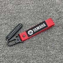 야마하 YZF R1 R3 R6 R7 R15 R25 알루미늄 키 커버 케이스 키홀더 키링 튜닝 커스텀 파츠, 레드 키링 (폰번호판 포함)