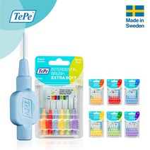 TePe 테페 치간칫솔 엑스트라 소프트 6개입 0.4~1.1mm, 옐로우 0.7mm