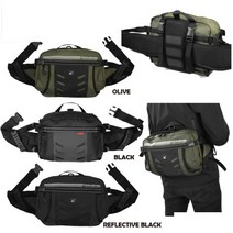 코미네 KOMINE 라이딩 바이크 힙색 투어링 백, OLIVE