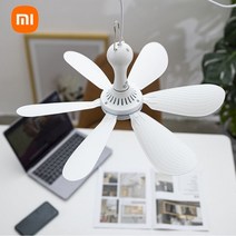 캠핑실링팬 캠핑천장선풍기 xiaomi 자동 6 잎 usb 전원 천장 캐노피 팬 원격 제어 타이밍 4 속도 팬 캠핑 텐트, USB 리모콘