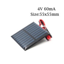 43.5 3 2 1 V dc 태양 전지판 100mA 배터리 휴폰 충전기 연결 와이어 포함, 04 4V 60mA