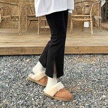 로로텐 기모 옆트임 부츠컷 레깅스 바지 스판 밴딩 슬림핏 여성 빅사이즈