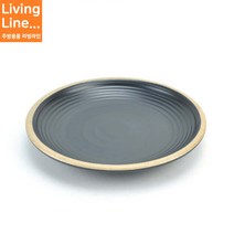 Kitchen 돌산 원형 멜라민 접시 업소용 대형 접시 대접시 큰접시 한식 고급 식기, ♡앤틱블랙 원형접시 DS-6847♡, [ 1개 ]