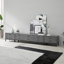 티비다이 디엘르 레넌 2800 LPM 2단 TV거실장 세트, 그레이