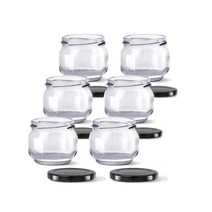 미르코리아 유리 이유식 잼병 Low 120 블랙캡, 100ml, 24개입