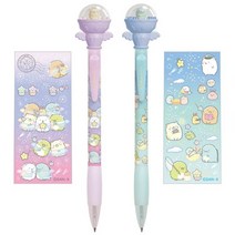 (일본) 스밋코구라시 초등학생 어린이 스노우글로브 마스코트 볼펜 (밤하늘 산책 0.7mm 2type), 도마뱀-블루