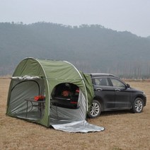 SUV 자동차 후면 차박 텐트 양면 개방 1인용 2인용 미니 야외 방수 차량용 트렁크 타프, 01.초록색