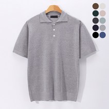 후앙스 시원한 여름니트 캐시라이크 카라넥 반팔티 OMKT-5501