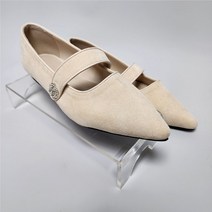 스틸레토 스웨이드 메리제인 슈즈 베이지