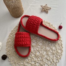 도두리 DIY 손뜨개 코바늘 뜨개질 실내화 취미 만들기 키트 패키지 뜨기 - 동영상제공, 플라워블루, 230mm