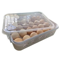 Egg Tray for Refrigerator Egg Organizer Bins Box Container Stackable with Lid for Fridge Plastic sto