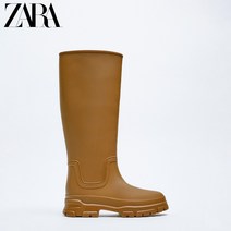 ZARA 통굽 컴포트 미들힐 겨울 롱부츠 스트레이트 레인 부츠 BQ2111006