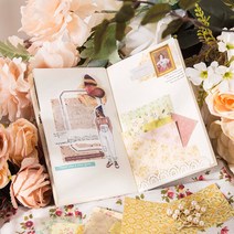 저널 재료 꽃 타운 혼합 종이 레트로 장식 백업 리트머스 30 장 Scrapbooking 용품 공예, [02] 2 free combination