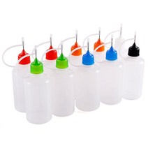 5pcs 5ml- 120ml 빈 플라스틱 짜기 병 바늘 모자 액체 Dropper 샘플 드롭 리필 되나요 컨테이너 실리콘 반지, [08] 120ml, [01] with White Caps