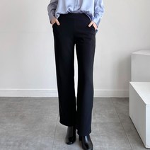 즈본 여자 스판 밴딩 세미와이드 슬랙스팬츠 여유일자