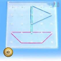 여러가지 도형만들기 고무줄놀이 5핀 지오보드 수학준비물 수학교구 모형