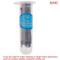 발전기 부품 100/2Pcs 길이 40mm 곤충 핀 견본 바늘 스테인리스 학교 실험실 00 # - 5, 06 100pcs