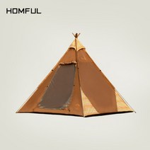 HOMFUL 티피텐트 인디언 쉘터 텐트, 신형 포 코너 티피 텐트