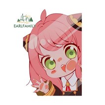 카메라 악세사리 보조 용품 EARLFAMILY-13cm x 12.2cm Anya Spy 가족 자동차 스티커 윈도우 노트북 데칼, 04 Style D, 04 Style D
