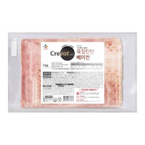 CJ 크레잇 육질탄탄베이컨 1kg+드라이아이스포장, 크레잇 베이컨 1kg+드아포장