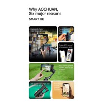 스마트폰짐벌 핸드폰 휴대폰 AOCHUAN 스마트 XE 접이식 3 축 핸드헬드 짐벌 스태빌라이저 셀카봉 스마트폰 아이폰 호환 화웨이 OPPO 샤오미 비보