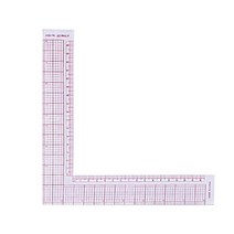 L 자형 드로잉 용품 퀼트 눈금자 직각 재봉 액세서리 패치워크 도구 의류 절단 공예 스케일 1 개, [01] 빨간