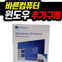 바른컴퓨터 윈도우 추가구매, 윈도우10 홈 FPP(USB)
