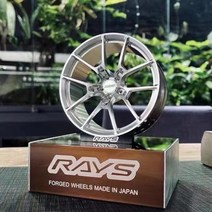 레이싱휠 세트 유로트럭 15 BBSRAYS 미니 알루미늄 합금 단조 휠 허브 고급 레이싱 모델 자동, G025(silver)