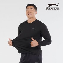 김동현 슬레진저 블랙 기모 라운드 티셔츠 S24UR9105