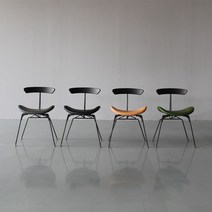 앤트체어 에그 화장대 1인용 예쁜 카페 낮은 의자, 3번 블랙 인조 가죽