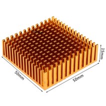 램쿨러 505015mm 알루미늄 방열판 패널 방열판 cpu 전원 ic 칩 라디에이터, 하얀
