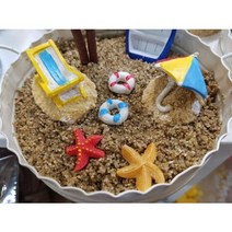 미니어처 파라솔 썬의자 워터볼 피규어 테라리움 만들기 재료 2p set