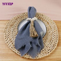 거즈 크레이프 코튼 원단 42x42cm 주방 웨딩 테이블 부활절 장식 공장 다이렉트 천 냅킨 50 개 세트, 17 grey