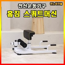 찐노마진몰 홈짐 스쿼트머신 자세교정 복근운동기구 윗몸일으키기 홈트 squat 하체운동 세트, 화이트