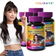 홀리데이즈 19종복합기능 멀티비타민13&미네랄6 x 4병 (총12개월분), 선택완료, 단품없음