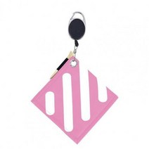 골프 공 볼 금속 그로밋이 있는 실용적인 클리너 타월 양면 벨벳 스퀘어 타월 청소용, 분홍